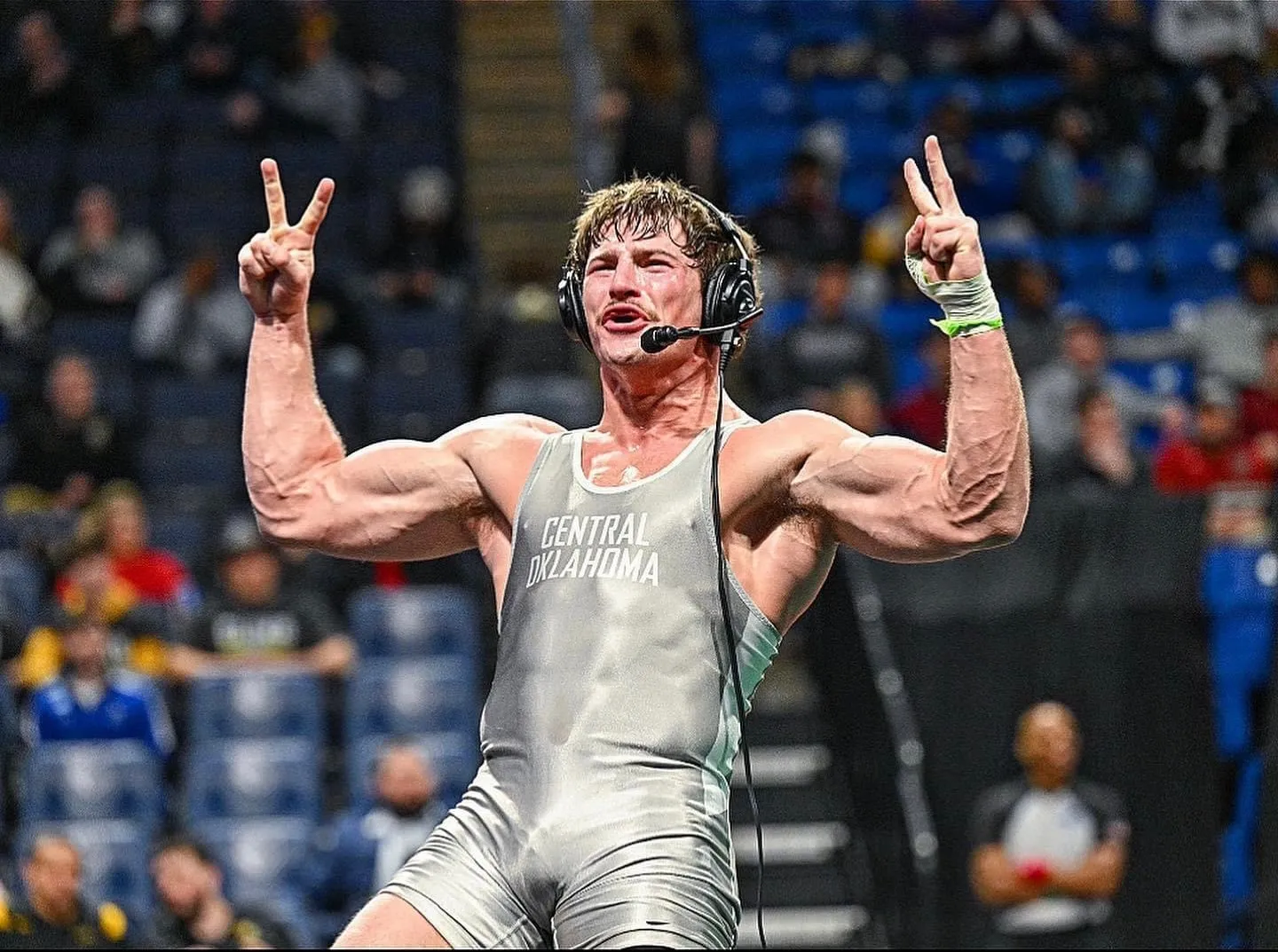 Central Oklahoma University wrestling team training